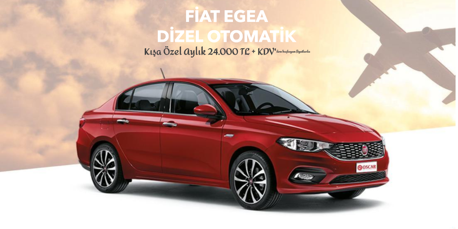 Fiat Egea Dizel Otomatik Aylık 23.900 TL